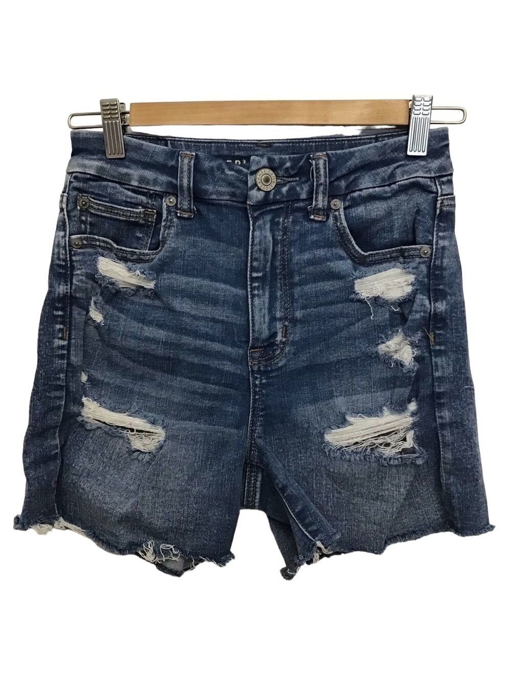American eagle outfitters AEO distressed jeans high rise shorts shortie ripped